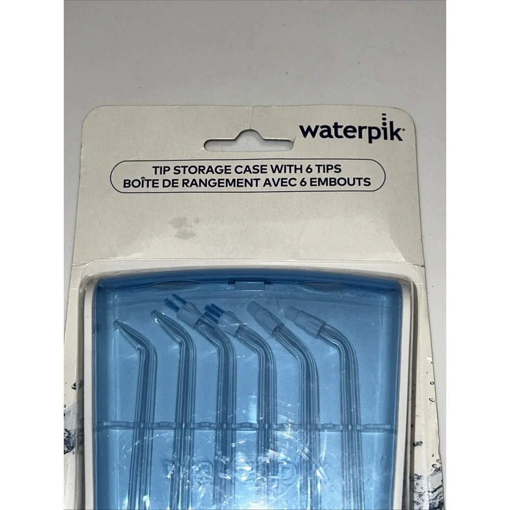 Genuine Waterpik Water Flosser Tips Storage Case & 6 Ct. Replacement Tips TS100E